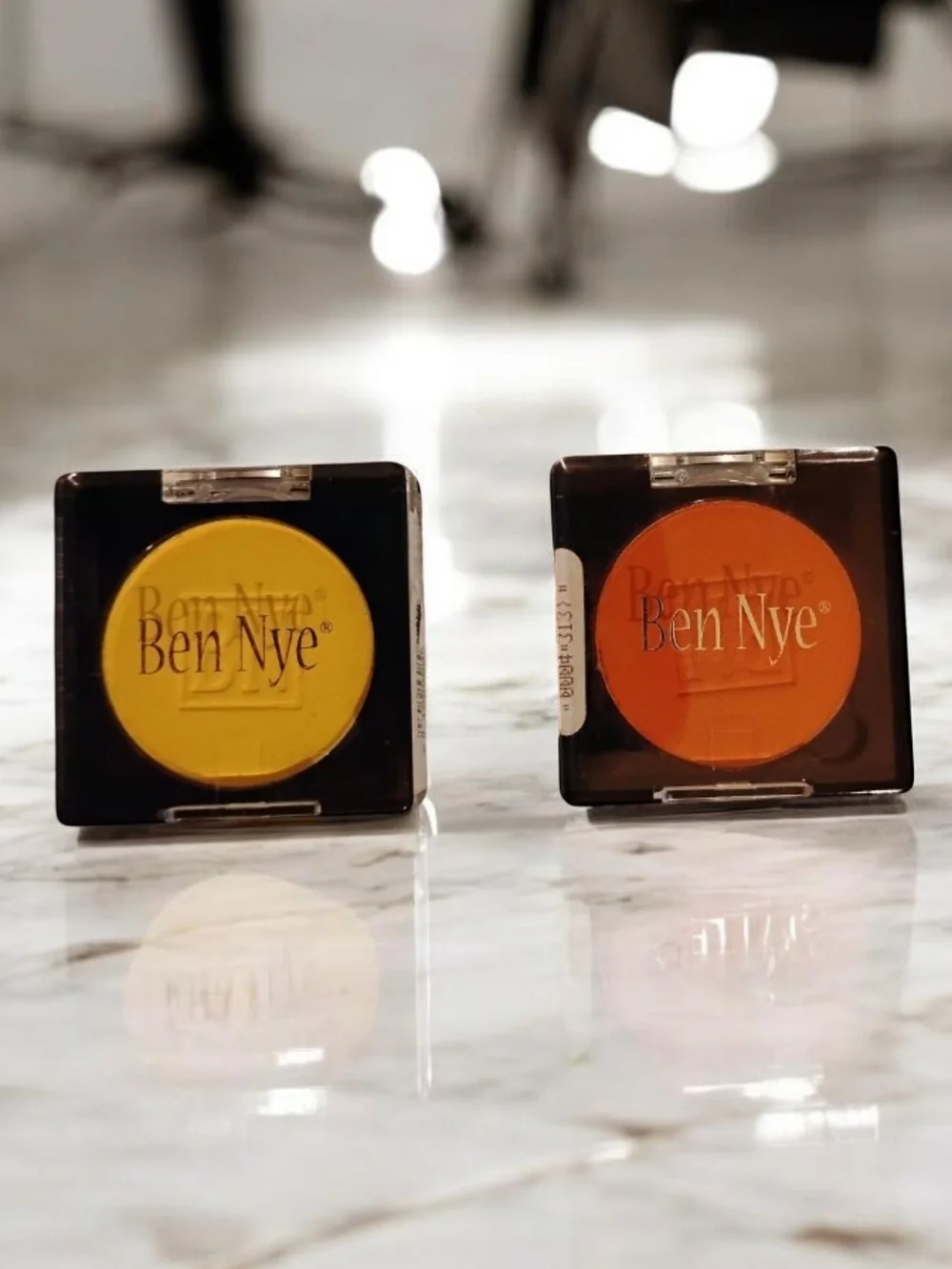 Ben Nye NWT Pressed Eye Shadow Compact Bundle - Yellow & Orange Set